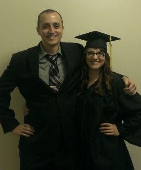 Ana and her brother at graduation